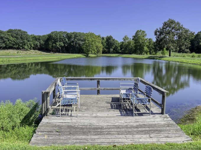 Fishing ponds with dock