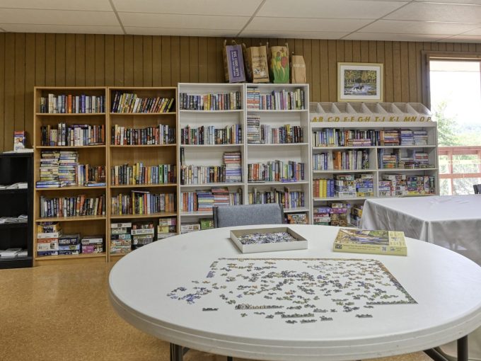 Library at Flat Rock Village ClubHouse